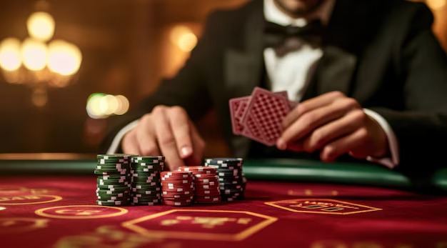 Live dealer shaking Super Sic Bo dice in transparent cage